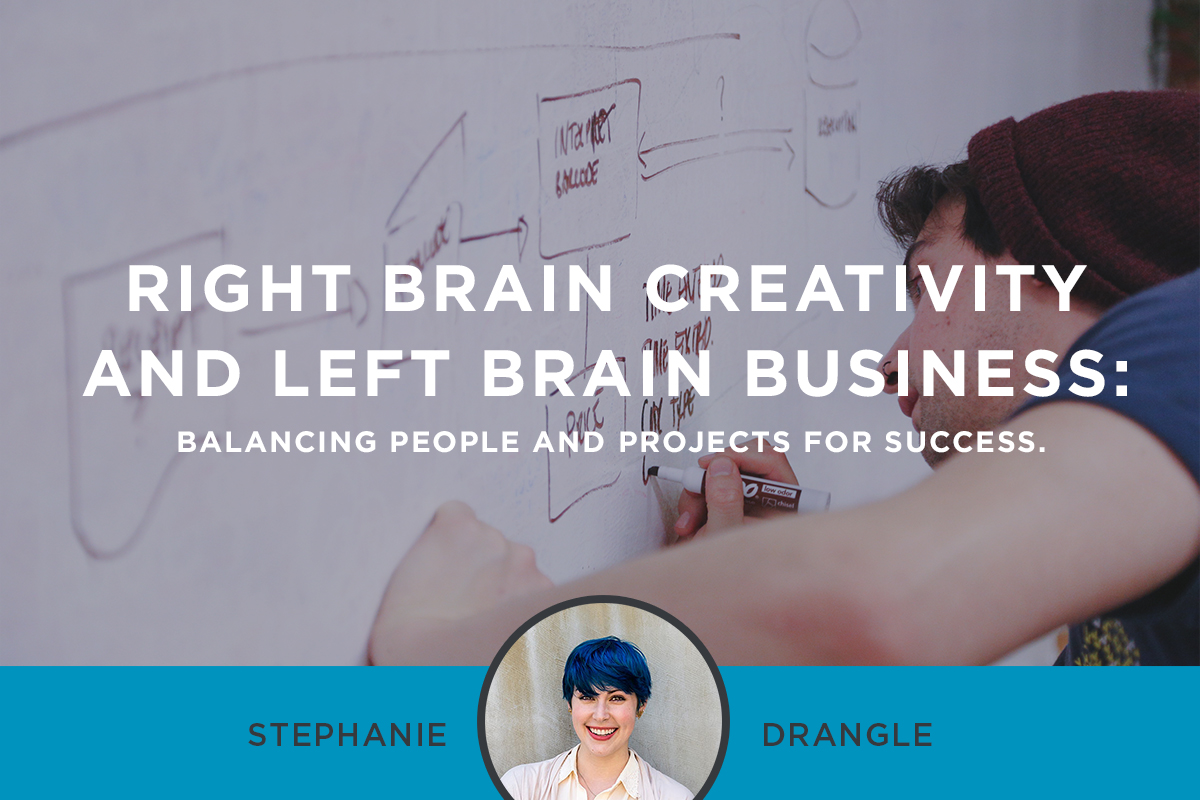 Right Brain Creativity and Left Brain Business: Balancing People and Projects for Success.